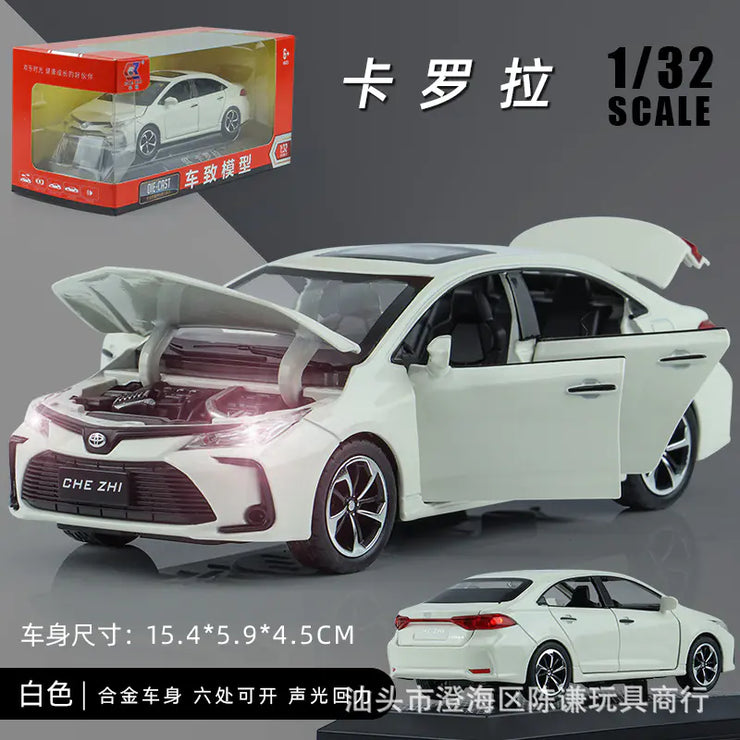 1:32 Corolla Car Model with Base - Alloy Toy Car