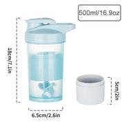 500ml Dual-Scale Protein Shaker Cup for Fitness