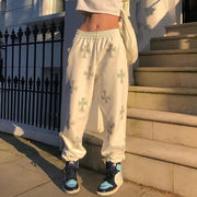 Cross Rhinestone Zip-Up Hoodie