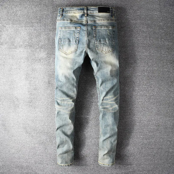 Black Patch Slim Stretch Skinny Jeans