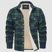 Men's Fleece-Lined Plaid Jacket