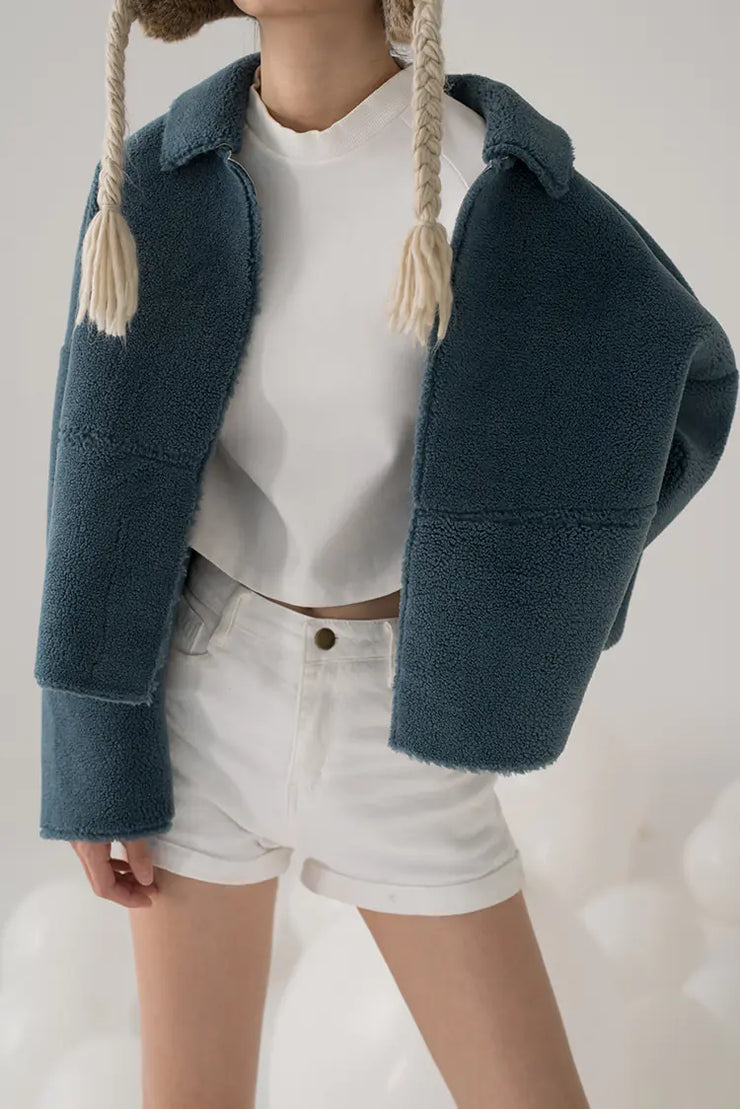 Reversible Shearling and Faux Leather Jacket