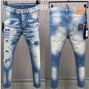 Men's Slim Fit Distressed Stretch Denim Jeans
