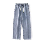 Men's Casual Loose Fit Wide Leg Jeans - Street Style