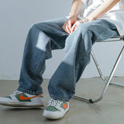 Men's Summer Loose Fit Solid Color Straight Jeans