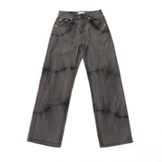 Retro High Waist Tie-Dye Wide-Leg Pants