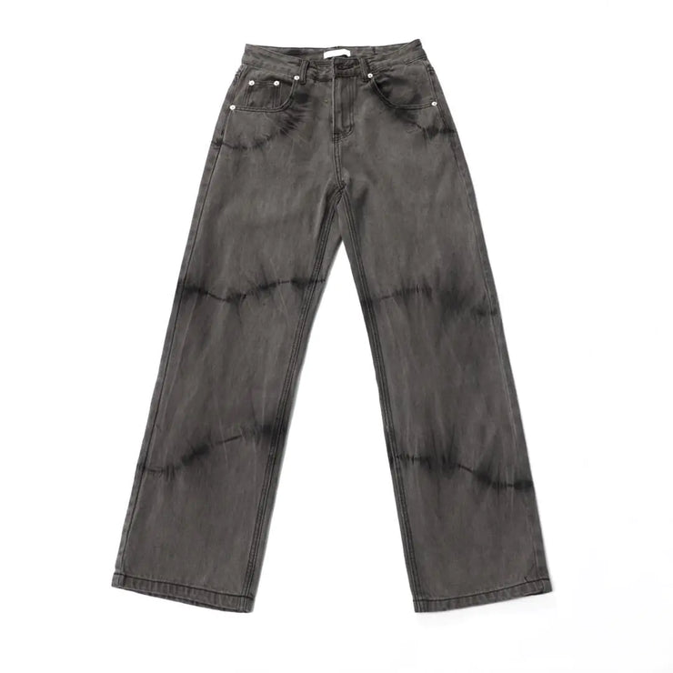 Retro High Waist Tie-Dye Wide-Leg Pants