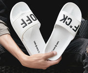 Men's Slide Sandals, Couples' Slippers, Black and White