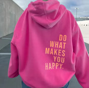Happy Print Sport Hoodie