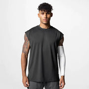 Men's Casual Polyester Vest for Gym and Exercise