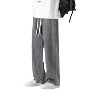 Men's Casual Loose Fit Wide Leg Jeans - Street Style