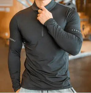 Sport Thermal T-Shirt with Half-Zip for Men (One Piece)