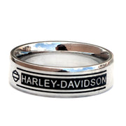 Titanium Steel Ring - Harley Style Band