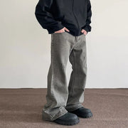 Men's Retro Distressed Straight Leg Jeans