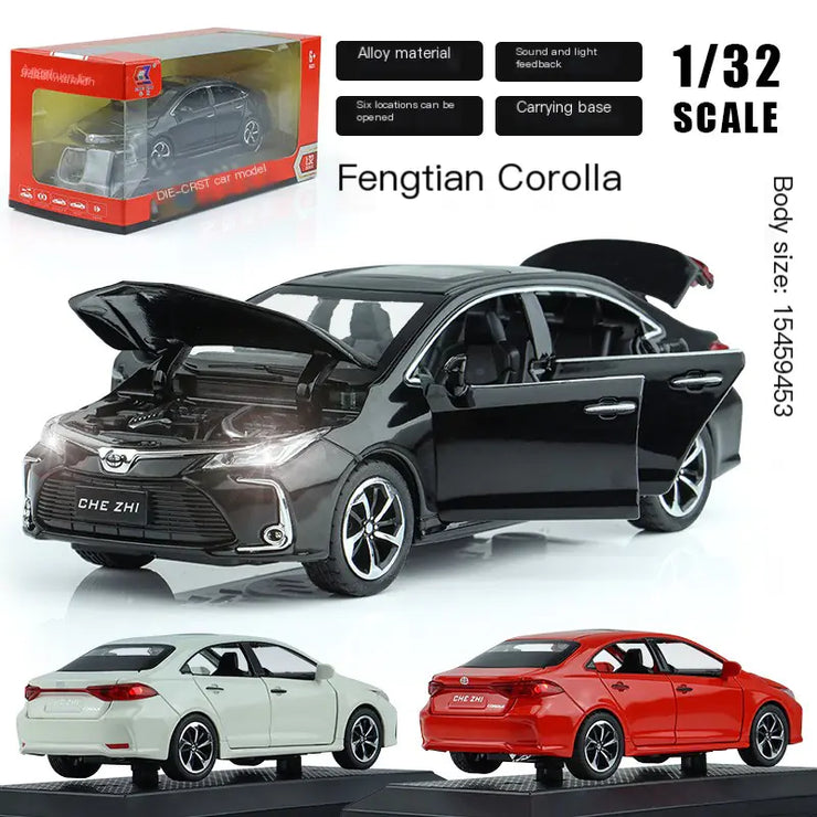 1:32 Corolla Car Model with Base - Alloy Toy Car