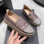 Women's Rhinestone Casual Thick-Soled Loafers