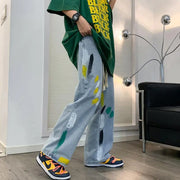 Men's High Street Circle Print Design Jeans