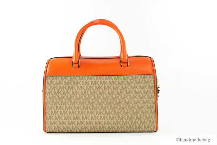 Michael Kors Travel Medium Poppy Signature PVC Duffle Bag