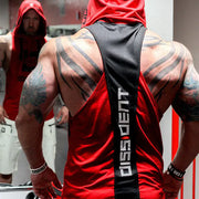 Men's Hooded Sleeveless Fitness Tank Top - Breathable