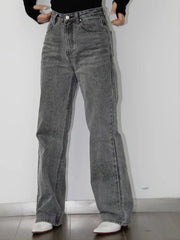 Stylish Women's Black Wide Leg Baggy Denim Pants