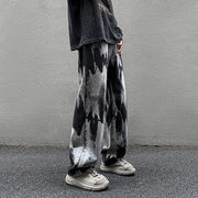 Men's High Street Tie-Dye Baggy Straight Denim Pants