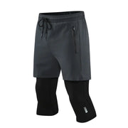 Men's 3/4 Compression Tights for Fitness and Running