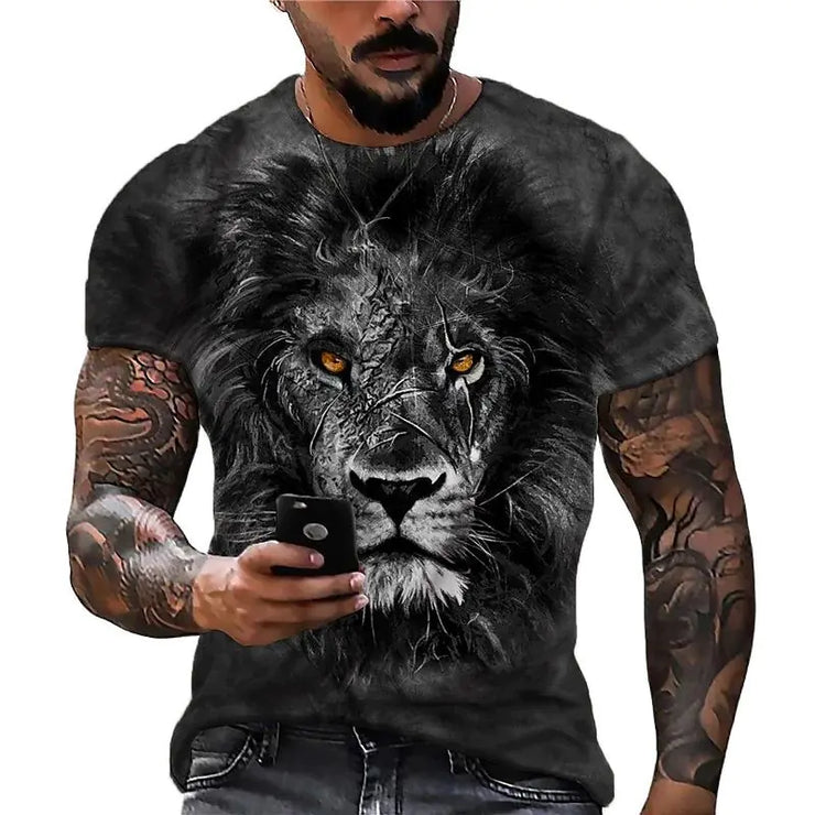 3D Printed Lion Pattern Men&