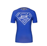 Superman Captain America Pattern Women's Gym Top