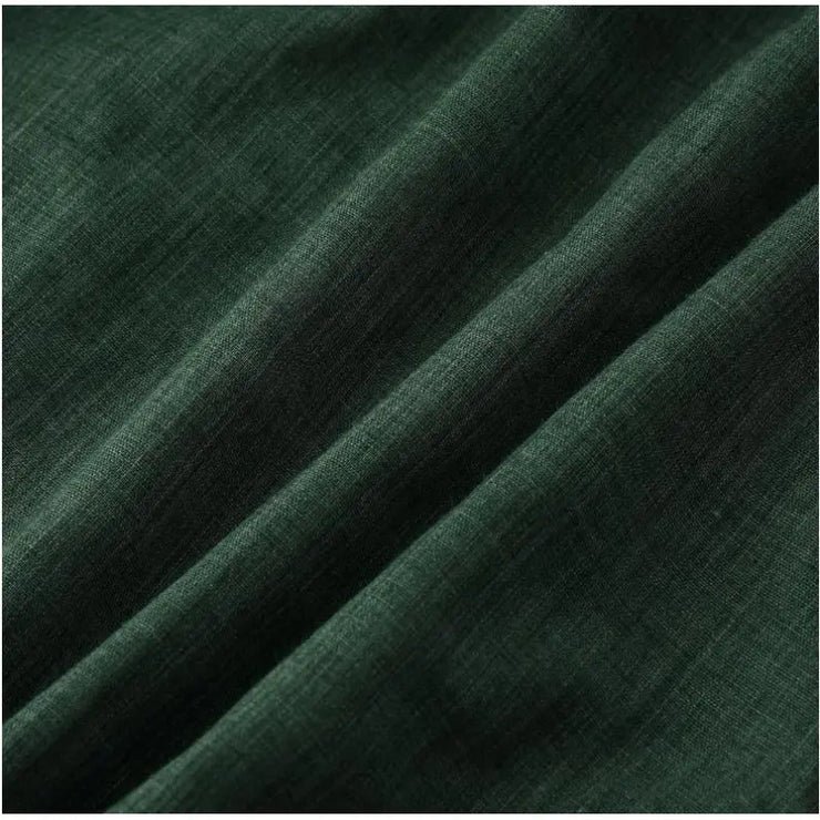 Solid Color Long Sleeve Button Stand Collar Men&