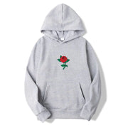 Rose Print Unisex Fashion Hooded Sweatshirt