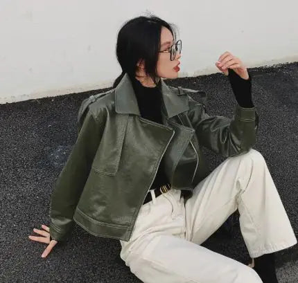 Oversized Leather Jacket