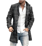 Coleen Elegant Tailored Mid-Length Coat with Stand Collar