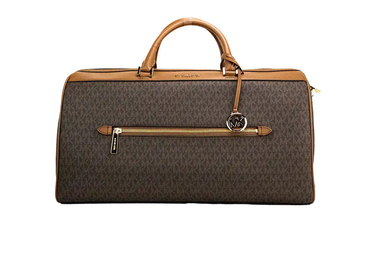 Copy of Michael Kors Travel Extra Large Brown PVC Top Zip Duffle Weekender Luggage Bag