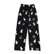 Thickened Printed Wide-Leg Casual Pants for All