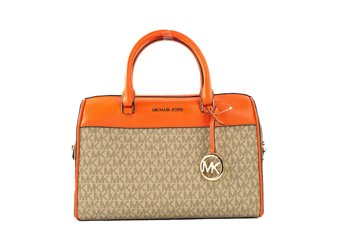 Michael Kors Travel Medium Poppy Signature PVC Duffle Bag