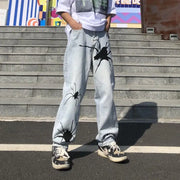 Men's High Street Fun Spider Print Jeans