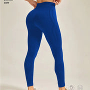 High-Waisted Seamless Yoga Pants for Running & Fitness
