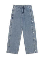 Men's Hip Hop Loose Straight Leg Wide Leg Jeans