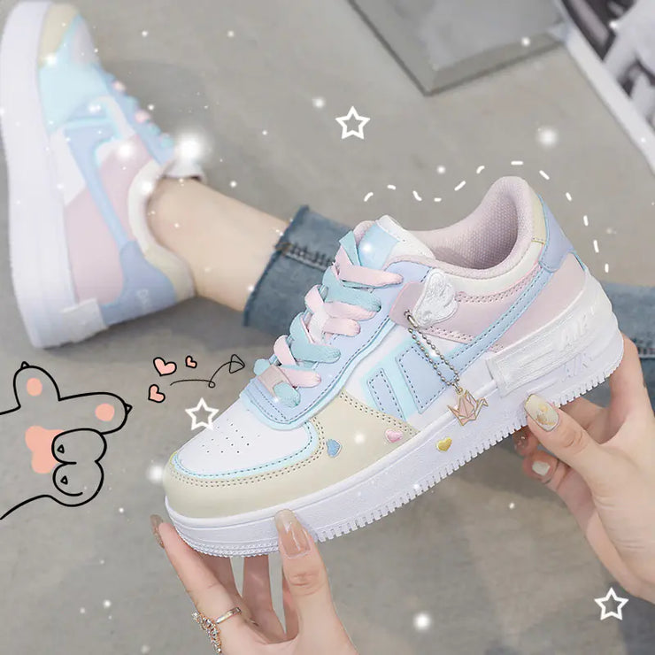 Air Force One White Sneakers for Women - Korean Style