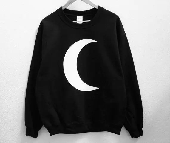 Unisex Long Sleeve Fashion Moon Sweatshirt (High Quality)