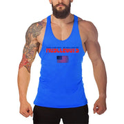 Men's Polyester Gym Vest - Breathable Print Design