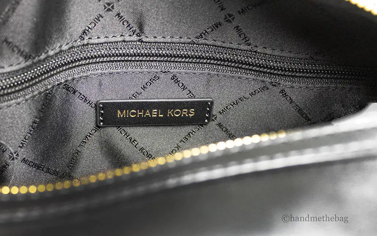 Michael Kors Travel Medium Black Signature PVC Duffle Crossbody Handbag