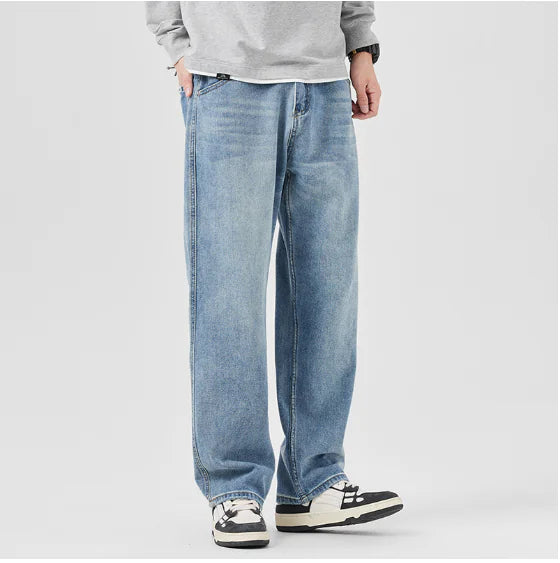 American Street Retro Washed Grey Jeans