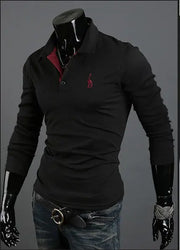 Paul Shirt, T-Shirt, Long Sleeve Men's Wear with Deer Embroidery