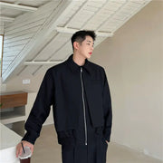 Fashionable Faux Two-Piece Suit with Lapel Coat