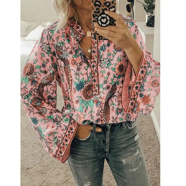 Printed Beach Casual Shirt for Work Holidays