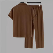 Men's Striped Summer Shirt Suit