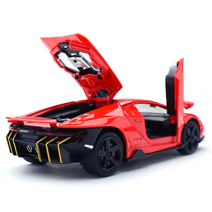 Alloy Car Model - Transforming Blue Lamborghini 770 Toy