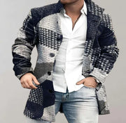 Coleen Elegant Tailored Mid-Length Coat with Stand Collar