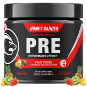 Honey Badger Pre Workout Powder Keto Vegan Preworkout for Men & Women